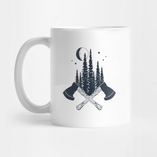 Axes. Double Exposure Mug